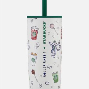 Brand New STARBUCKS x ROLLER RABBIT Coffeehouse Bonanza Stainless Steel Cold Cup